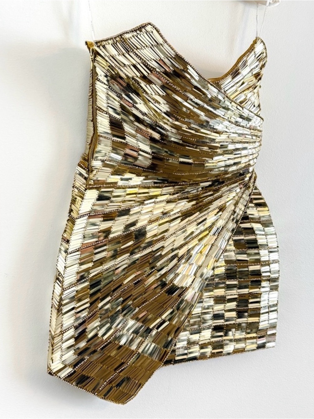 Retrofete Aura Gold Embellished Dress Size Large (L) $2198 NWOT - Picture 11 of 14